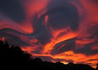 Wild orange sunrise New Zealand